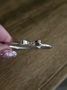 kate spade Silver Bow Detail Bangle Bracelet